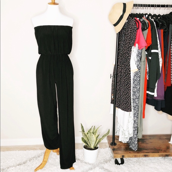 Unbranded Strapless Black Jumpsuit - Picture 1 of 4